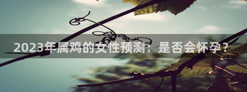 威廉希尔(williamhill)app官网下载：2023年属鸡的女性预测：是否会怀孕？