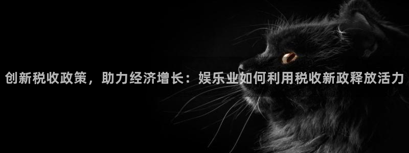 壹号平台app下载安装：创新税收政策，助力经济增长：娱乐业如何利用税收新政释放活力